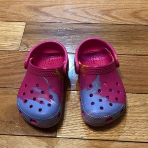 Crocs Toddler Girl Size 6 Pink And Purple Tie Dye
